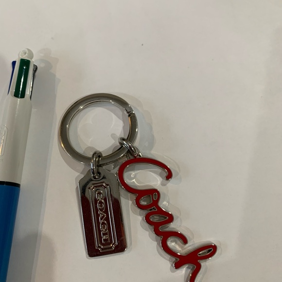 Coach Red Script Keychain - Picture 2 of 4